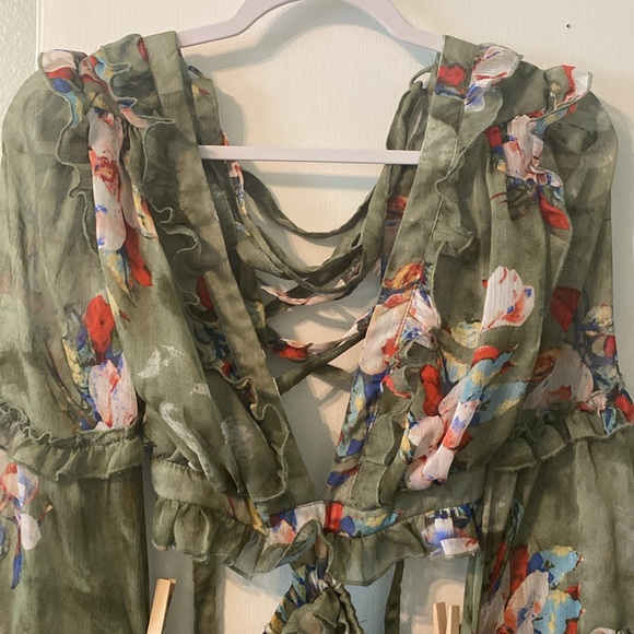 Gorgeous Luxxel Maxi Dress with side cut outs. Sz S. Like new. - Picture 4 of 12